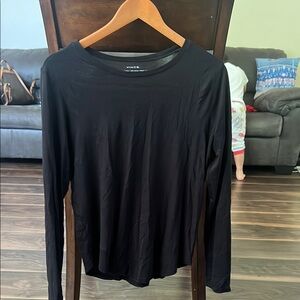 Vince Black Fitted Long Sleeve T-Shirt